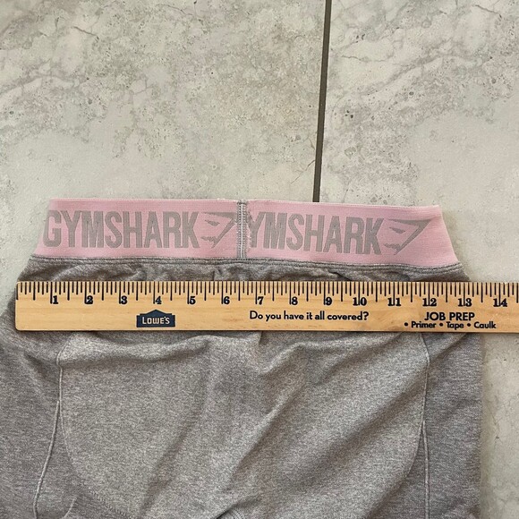 Gymshark Womens Flex Leggings Size M Gray Pink Stretch Athleisure Active - Picture 6 of 7